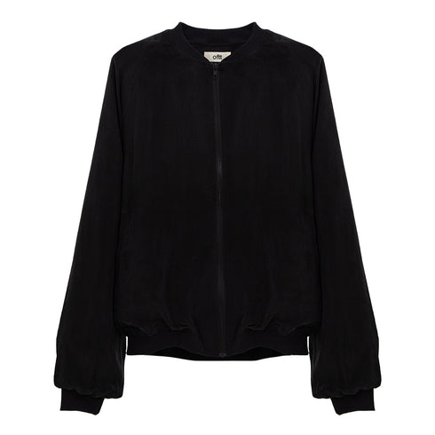 Oftt Vegan Silk Bomber Black SBJ100 Degli Uberti